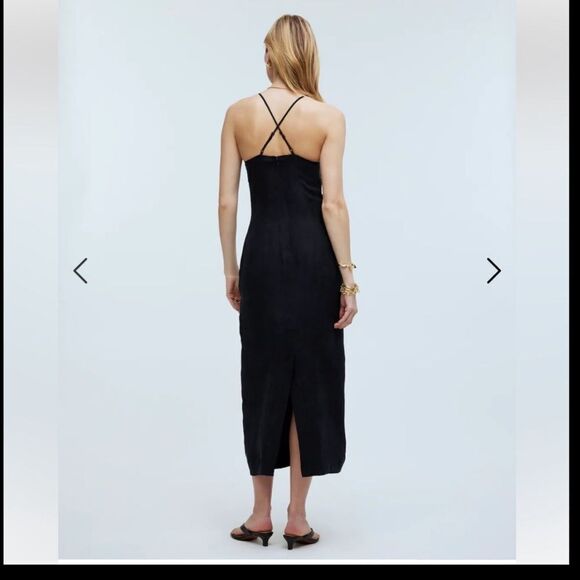NWT Madewell Crisscross Midi Slip Dress in Cupro-Blend - Picture 4 of 6